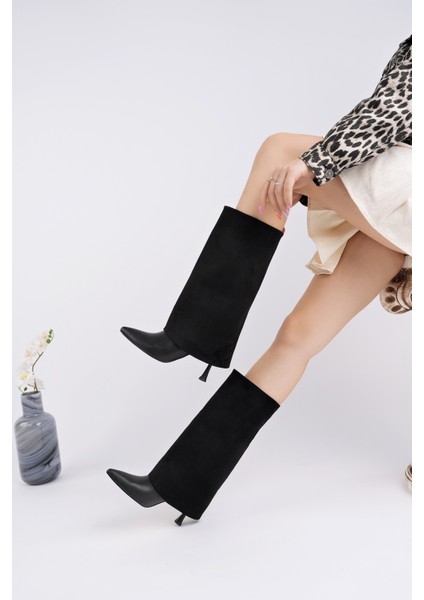 Catie Süet Sivri Burun Ince Topuklu Kadın Çizme fiyatları