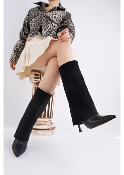 Catie Süet Sivri Burun Ince Topuklu Kadın Çizme modelleri