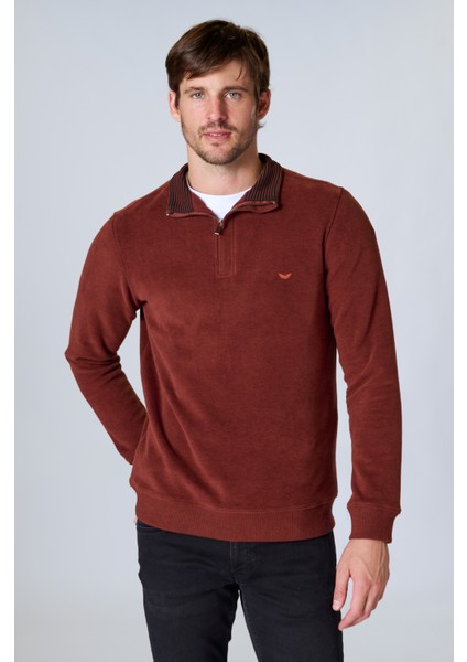 Esw 2955 Dik Yaka Yarım Fermuar Selanik Erkek Sweat