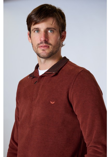 Esw 2955 Dik Yaka Yarım Fermuar Selanik Erkek Sweat modelleri