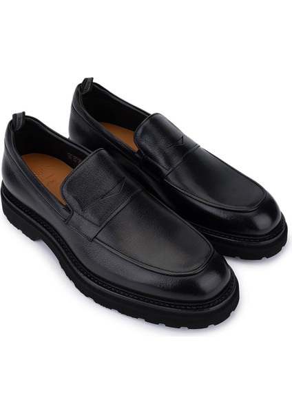 Erkek Hakiki Deri Siyah Loafer Ayakkabı 668 1204 Erk Ayk SK25-26 Nero fiyatları