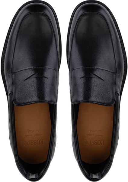 Erkek Hakiki Deri Siyah Loafer Ayakkabı 668 1204 Erk Ayk SK25-26 Nero indirimleri