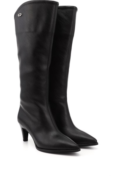 Kadın Siyah Sivri Burun İnce Topuklu Çizme fiyatları