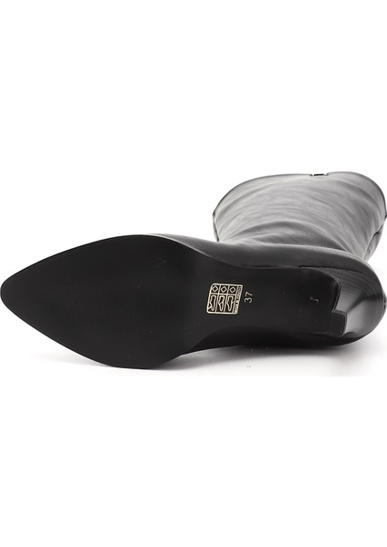 Kadın Siyah Sivri Burun İnce Topuklu Çizme fırsatları