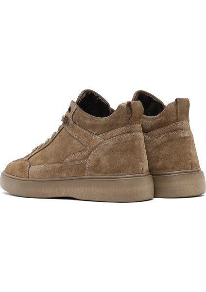 Erkek Bej Bağcıklı Süet Deri Spor Bot 25WFD702310 indirimleri