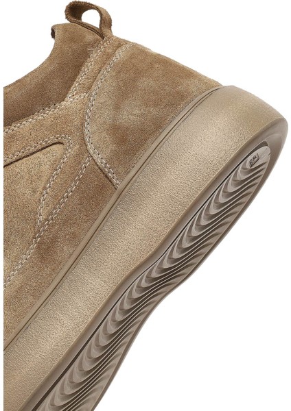 Erkek Bej Bağcıklı Süet Deri Spor Bot 25WFD702310