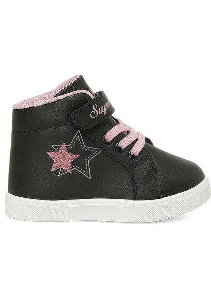 GUMYE.B4PR Siyah Kız Çocuk High Sneaker