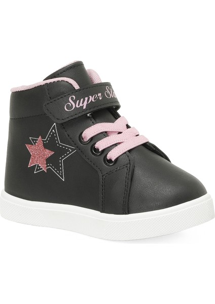 GUMYE.B4PR Siyah Kız Çocuk High Sneaker