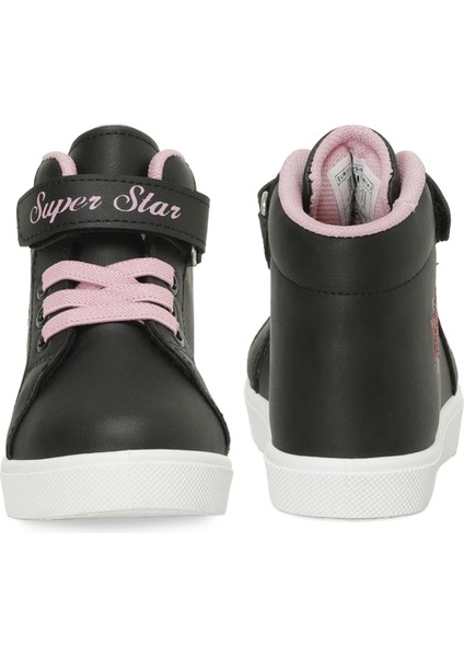 GUMYE.B4PR Siyah Kız Çocuk High Sneaker