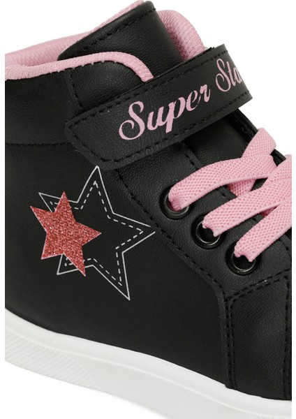 GUMYE.B4PR Siyah Kız Çocuk High Sneaker