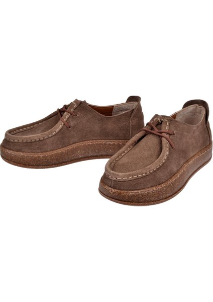 Hakiki Deri Günlük Kadın Ayakkabı CB-24610 Vizon Süet fırsatları
