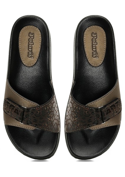 607051.Z4PR Kahverengi Kadın Dolgu Topuk Terlik