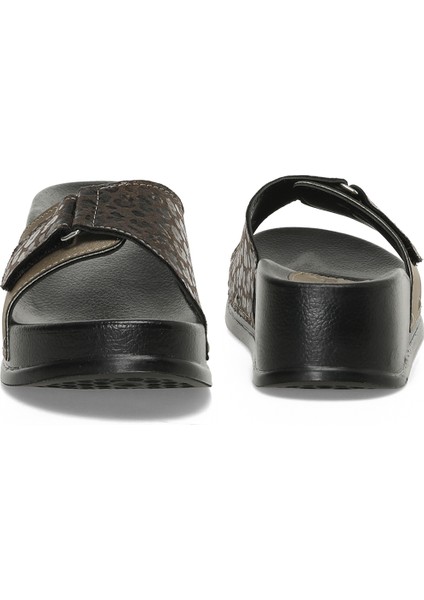 607051.Z4PR Kahverengi Kadın Dolgu Topuk Terlik