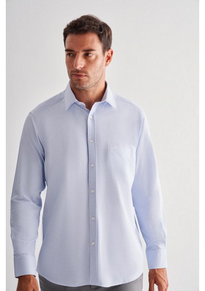 Koyu Mavi Sert Yaka Uzun Kol Cepli Comfort Fit Classic Gömlek 1004255163 modelleri