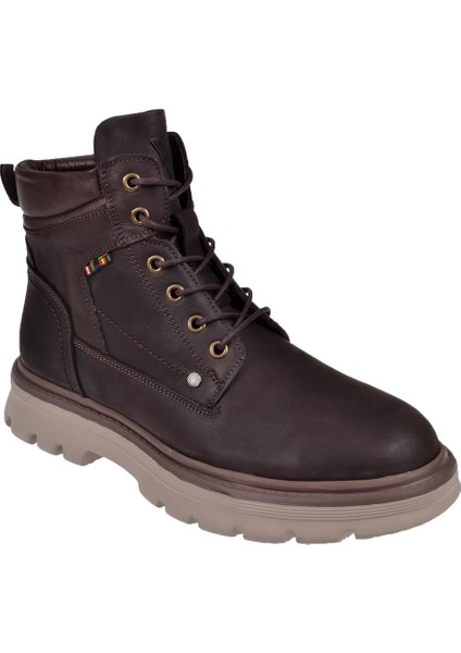 Hakiki Deri Hafif Tabanlı Erkek Bot VOY-368 Kahve Nubuk