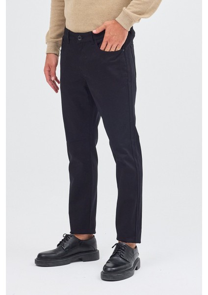 Siyah 5 Cep Düz Paça Pamuklu Slim Fit 5 Cep Casual Pantolon 1003255154 modelleri