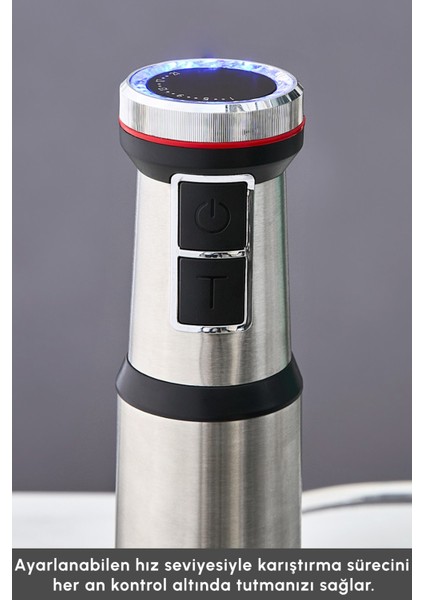 Hız Ayarlı 1300W El Blender Seti, Güçlü ve Kullanışlı, Kolay Kullanım Sağlar.