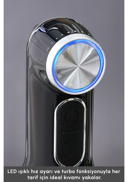 Hız Ayarlı 1300W El Blender Seti, Güçlü ve Kullanışlı, Kolay Kullanım Sağlar.