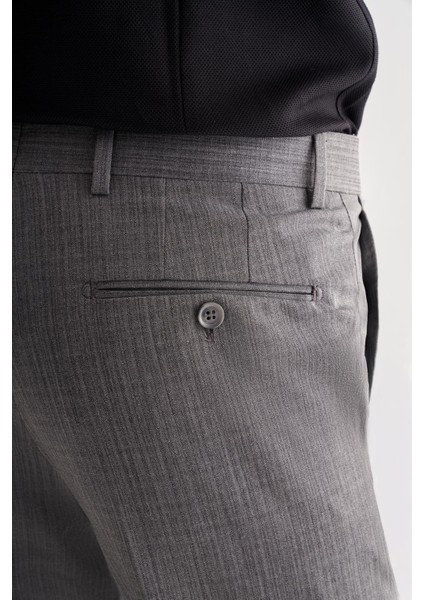 Füme Yan Cep Açık Paça Kendinden Desenli Slim Fit Pantolon 1003255152 indirimleri