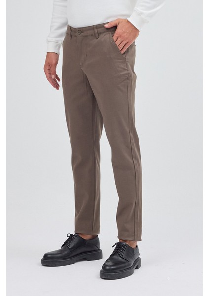 Haki Yan Cep Düz Paça Pamuklu Slim Fit Chino Casual Pantolon 1003255155 modelleri