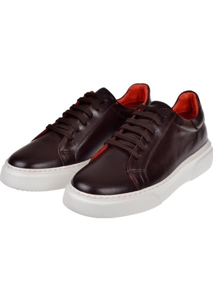 Hakiki Deri Erkek Spor Ayakkabı PLM-021 Koyu Bordo fırsatları
