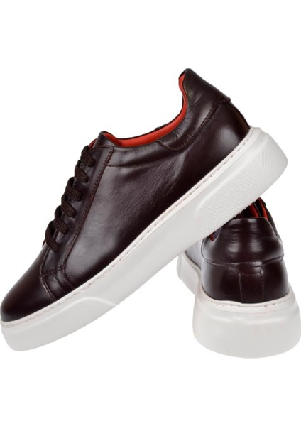 Hakiki Deri Erkek Spor Ayakkabı PLM-021 Koyu Bordo indirimleri