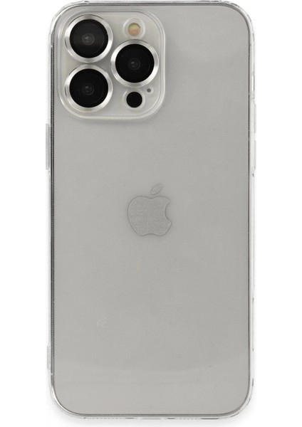 iPhone 13 Pro Max Kılıf Luko Lens Silikon - Gümüş