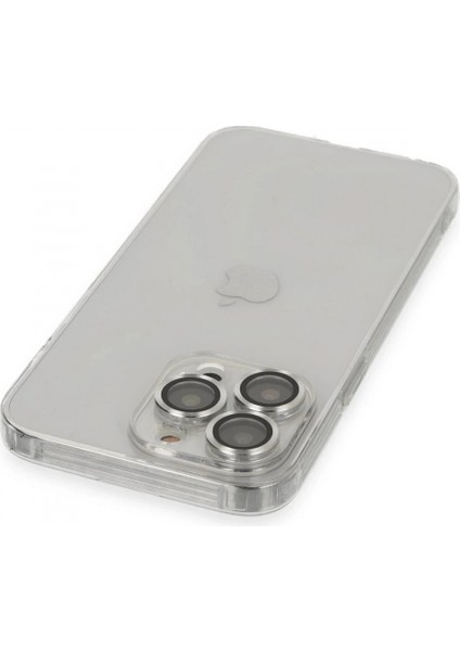 iPhone 13 Pro Max Kılıf Luko Lens Silikon - Gümüş modelleri