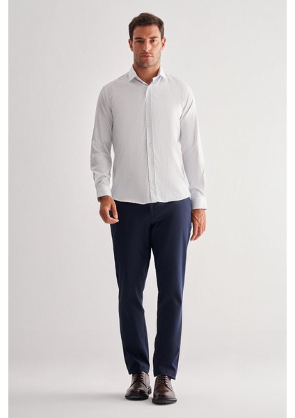 Beyaz Yarım Italyan Yaka Uzun Kol Cepsiz Slim Fit Cls Gömlek 1004255174 fiyatları