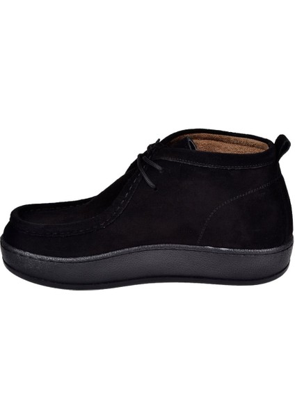 Hakiki Deri Bilekte Kadın Bot CB-24620 Siyah Süet modelleri
