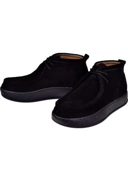 Hakiki Deri Bilekte Kadın Bot CB-24620 Siyah Süet fırsatları