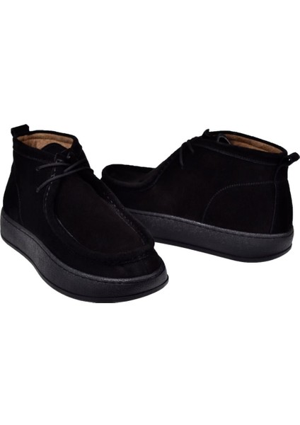 Hakiki Deri Bilekte Kadın Bot CB-24620 Siyah Süet indirimleri