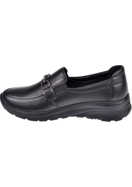 Hakiki Deri Hafif Tabanlı Comfort Kadın Ayakkabı BEE-033T Siyah modelleri