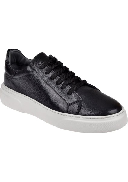 Hakiki Deri Erkek Spor Ayakkabı PLM-021 Siyah