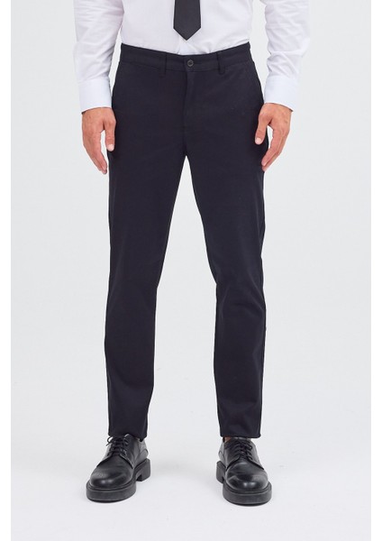 Siyah Yan Cep Düz Paça Pamuklu Slim Fit Chino Casual Pantolon 1003255155 fiyatları