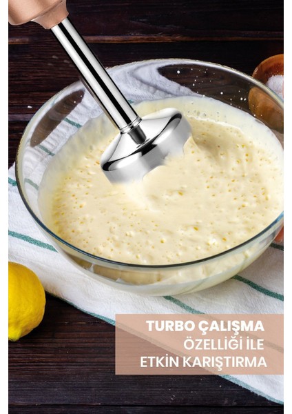Güçlü 1000W Paslanmaz Çelik El Blender, Turbo Hız Ayarlı, 4 Bıçaklı modelleri