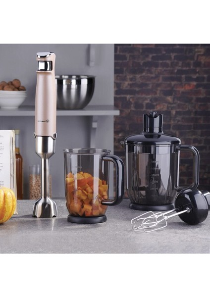 Mega Blender Seti, Pembe ve Gold Renk, Güçlü ve Şık Tasarım fiyatları