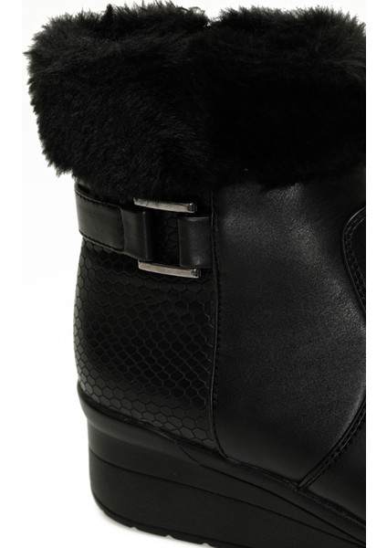 166605.Z4PR Siyah Kadın Dolgu Topuk Bot