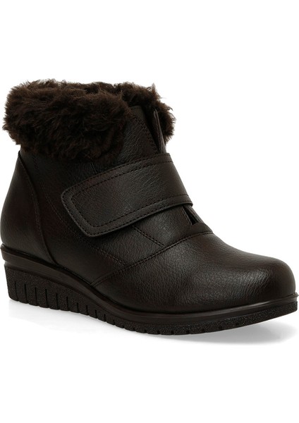 166673.Z4PR Kahverengi Kadın Dolgu Topuk Bot