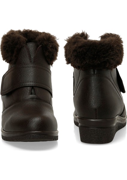 166673.Z4PR Kahverengi Kadın Dolgu Topuk Bot