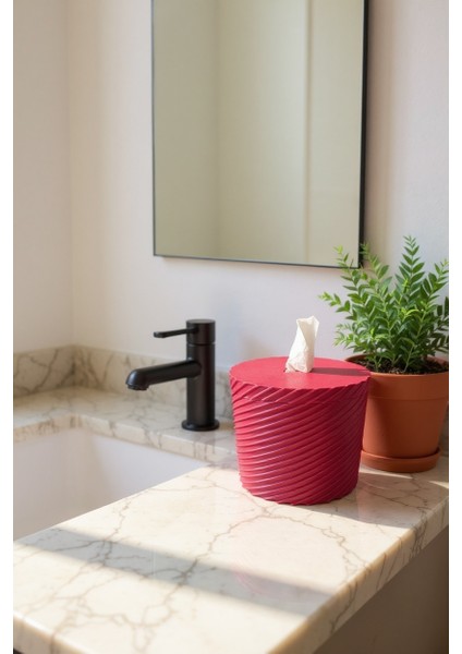 Şık ve Modern Mürdüm Peçetelik - Banyo, Mutfak ve Ofis Için Tasarım Peçetelik indirimleri