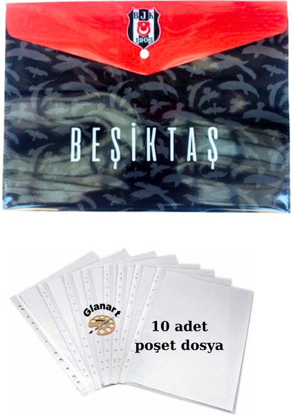 A4 Boy Çıt Çıt Ödev Dosyası +10\' Lu Poşet Dosya 1 Set