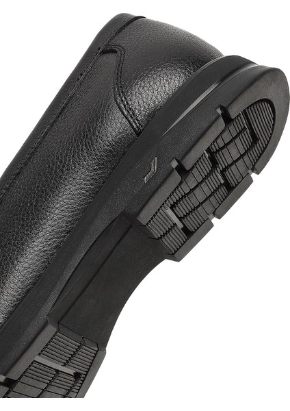 Erkek Siyah Deri Loafer 25WFD696518
