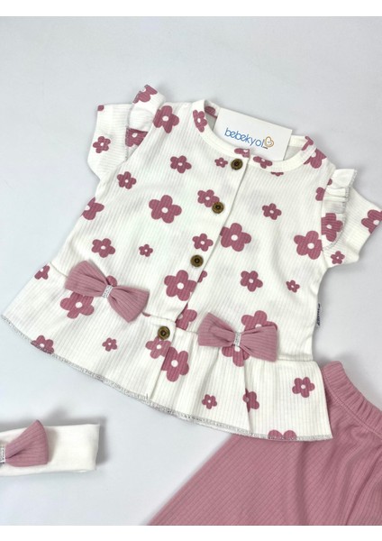 Çiçekli Yazlık Kız Bebek Takım fırsatları
