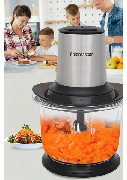 Büyük Cam Hazneli, Ayarlı, 4 Bıçaklı, Paslanmaz Çelik Doğrayıcı, 1.5 Lt fiyatları