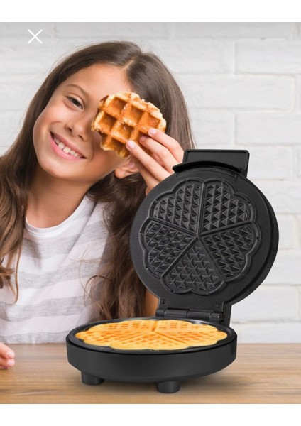 Derin Plakalı 1000W Isı Kontrollü Waffle Makinesi, Şık Inox Tasarım indirimleri