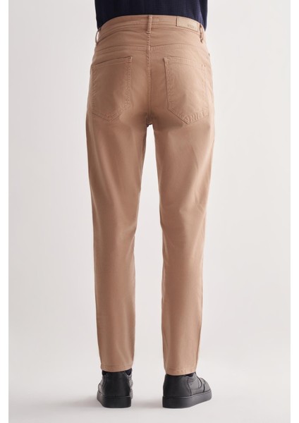 Bej Casual Slim Fit 5 Cep Düz Paça Pantolon 1003255321 indirimleri