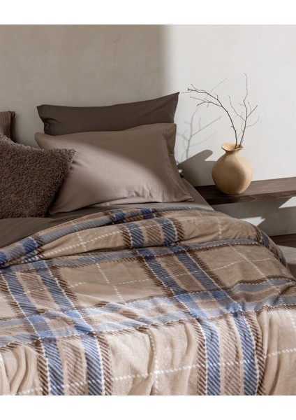 Antonin Tek Kişilik Welsoft Baskılı Battaniye - Mavi/bej fiyatları