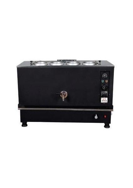 Pro Kompakt Full Otomatik Çay Makinası 4 Demlikli 40 Litre Siyah Elektrikli Tüplü