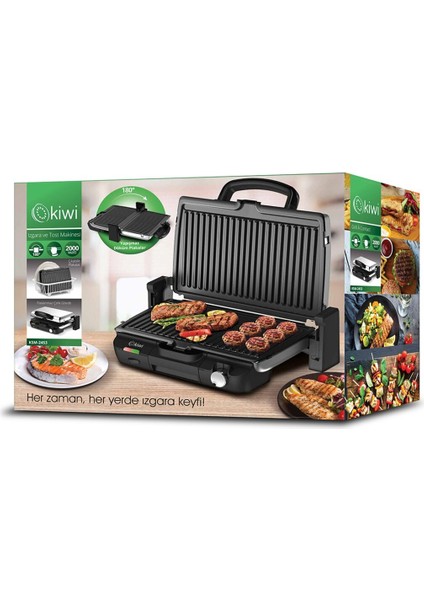 Gri Izgara ve Tost Makinesi 2000 W, Pratik ve Şık Mutfak Aleti modelleri